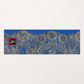 JONGE ZWARTE LACE EN BUTTERFLIES AANGEPAST INITIAA YOGAMAT (Achterkant (horizontaal))