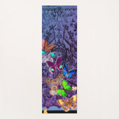 JONGE ZWARTE LACE EN BUTTERFLIES AANGEPAST INITIAA YOGAMAT (Voorkant)