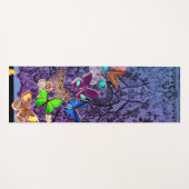 JONGE ZWARTE LACE EN BUTTERFLIES AANGEPAST INITIAA YOGAMAT (Voorkant (horizontaal))