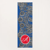 JONGE ZWARTE LACE EN BUTTERFLIES AANGEPAST INITIAA YOGAMAT (Achterkant)