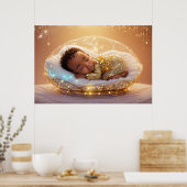 Jonge Zwarte Prins Pasgeboren Baby Jongen Kwekerij Poster (Keuken)
