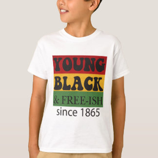 Jonge zwarte vrij-achtig sinds 1865 zwarte geschie t-shirt