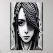 jonge zwarte vrouw | AI Art Poster (Voorkant)