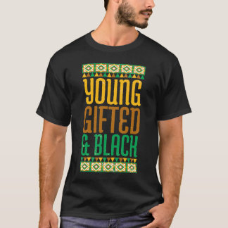 Jonge zwarte zwarte geschiedenis BHM Afrikaans T-shirt