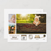 JONGEJONGEN STATISTIEKEN Foto Collage Modern Lande Briefkaart (Voorkant / Achterkant)