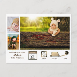 JONGEJONGEN STATISTIEKEN Foto Collage Modern Lande Briefkaart