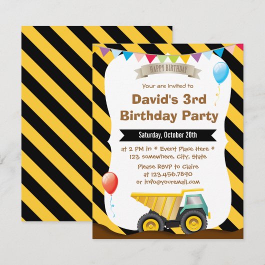 Jongelenbouw Birthday Kaart (Voorkant / Achterkant)