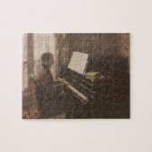 Jongeman aan de piano door Gustave Caillebotte Legpuzzel (Horizontaal)