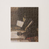 Jongeman aan de piano door Gustave Caillebotte Legpuzzel (Verticaal)