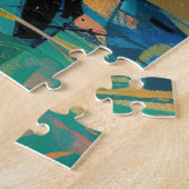 Jongeman in een broeikas legpuzzel (Zijkant)