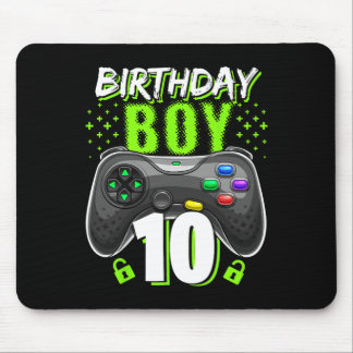 Jongen 10 Videospel Controller Gamer 10e verjaarda Muismat