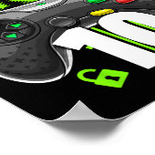 Jongen 10 Videospel Controller Gamer 10e verjaarda Poster (Hoek)