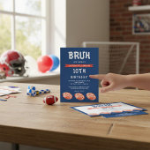 Jongen 10e verjaardag uitnodiging, moderne slang b kaart