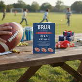 Jongen 10e verjaardag uitnodiging, moderne slang b kaart