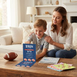 Jongen 10e verjaardag uitnodiging, moderne slang b kaart<br><div class="desc">Maak je klaar om de ultieme football bash te gooien, bruh! Onze moderne feestuitnodiging voor blauw football is de perfecte manier om de feestviering te beginnen. Met zijn trendy typografie ontwerp en drie footballs, nodigt deze gepersonaliseerde schreeuwen plezier en opwinding uit. Geadresseerd aan uw kind voor zijn 10e verjaardag, zet...</div>