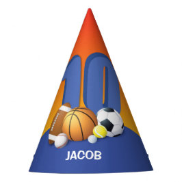 Jongen 10th Birthday Sports Balls Feesthoedjes