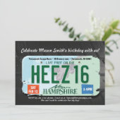 Jongen 16e verjaardag in New Hampshire Kaart (Staand voorkant)