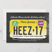 Jongen 17e verjaardag New Jersey Kaart (Voorkant)
