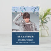 Jongen 17e verjaardag uitnodigingen Foto Marine (Staand voorkant)