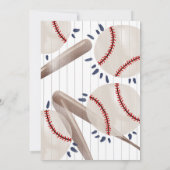 Jongen 1 Baseball Birthday Dank je wel Bedankkaart (Achterkant)