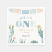 Jongen 1-jarige wedstrijd Laten we Taco een Fiesta Servet (Voorkant)