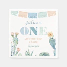 Jongen 1-jarige wedstrijd Laten we Taco een Fiesta Servet