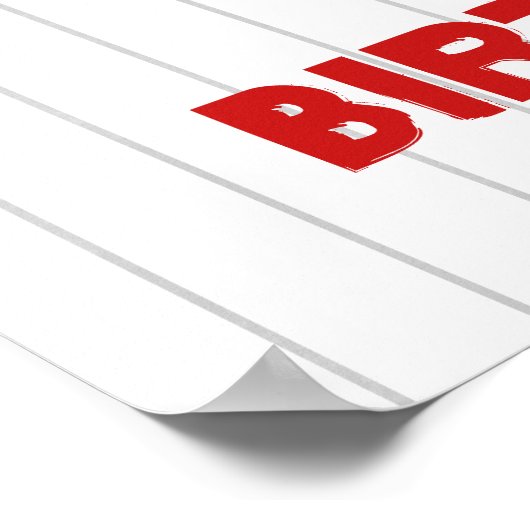 Jongen 1e Baseball Birthday Welkom Poster (Hoek)