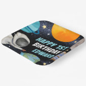 Jongen 1e Gelukkige Verjaardag Planeten Ruimte Papieren Bordje (Gebogen)