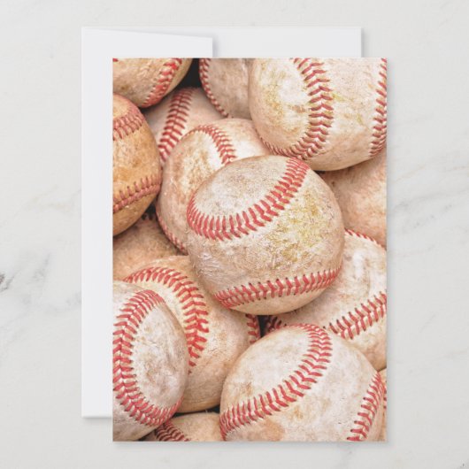 Jongen 1e verjaardag Baseball Bedankkaart (Achterkant)