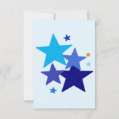Jongen 1e VERJAARDAG Cool Light Blue Stars Kaart (Achterkant)