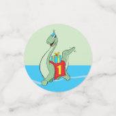 Jongen, 1e verjaardag dinosaurus confetti (Kleine voorkant)