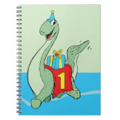 Jongen, 1e verjaardag dinosaurus notitieboek (Voorkant)