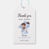 Jongen 1e verjaardag gunst Dank u Label Cadeaulabel (Voorkant)