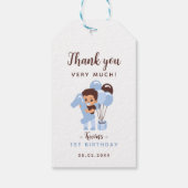 Jongen 1e verjaardag gunst Dank u Label Cadeaulabel (Achterkant)