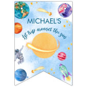 Jongen 1e verjaardag maandelijkse foto bunting vla vlaggetjes (Eerste vlag)