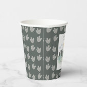 Jongen 1e Verjaardag Schattige Oerwoud Dinosaurus Papieren Bekers (Rechts)