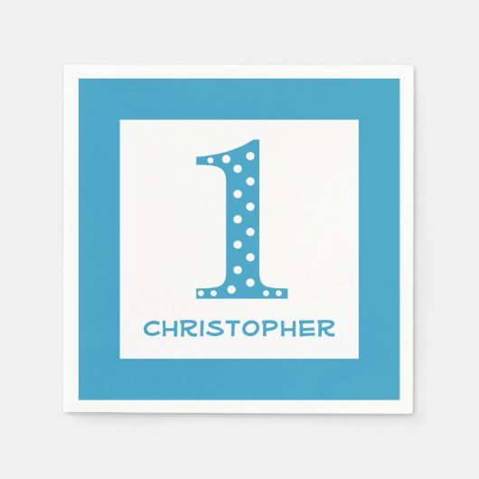 Jongen 1e verjaardag servet (Voorkant)