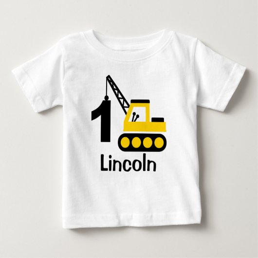 Jongen 1e verjaardag van de bouw van de kraan T-Sh (Voorkant)