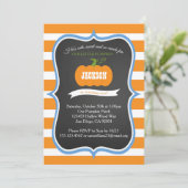 Jongen 1e verjaardag van de Herfst van de Pompoenp Kaart (Staand voorkant)