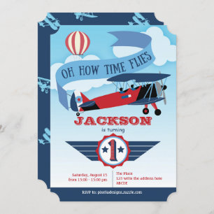 Jongen, 1e verjaardag, vliegtuig, Tijdreizen, Luch Kaart