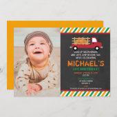 Jongen 1ste verjaardag pompoen patch Halloween Kaart (Voorkant / Achterkant)