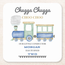 Jongen 2e verjaardag Blauwe trein Chugga Choo  