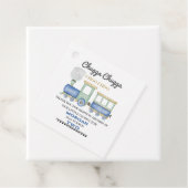 Jongen 2e verjaardag Blue Train Chugga Choo Bedankjes Labels (In situ)