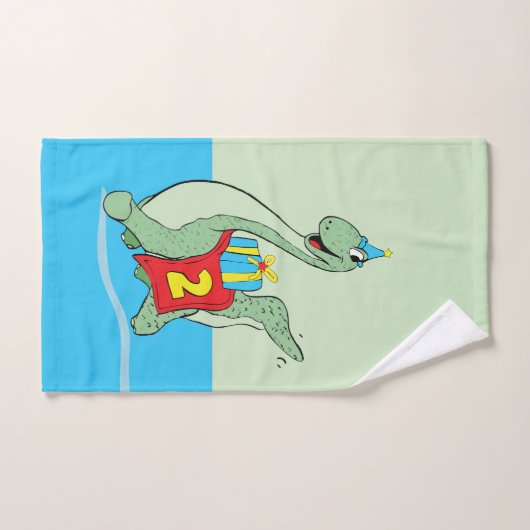Jongen, 2e verjaardag dinosaurus bad handdoek (Handdoek)