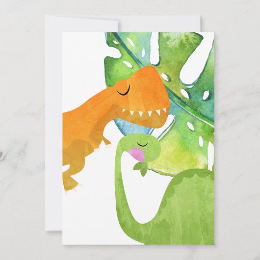 Jongen 2e Verjaardag Dinosaurus Jongens Tweede Ver Kaart (Achterkant)