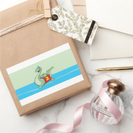 Jongen, 2e verjaardag dinosaurus rechthoekige sticker