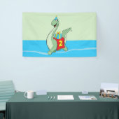 Jongen, 2e verjaardag dinosaurus spandoek (Beurs)