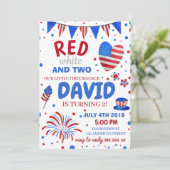 Jongen 2e verjaardag op 4 juli Amerikaanse USA Kaart (Staand voorkant)