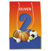Jongen 2e verjaardag Sportbannen Medium Cadeauzakje (Voorkant)