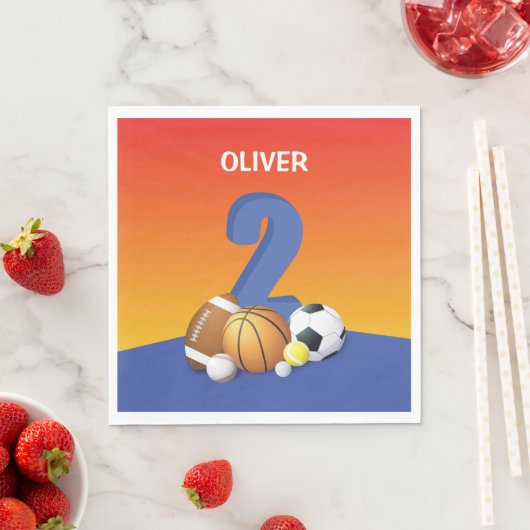 Jongen 2e verjaardag Sportbannen Servet (Insitu)